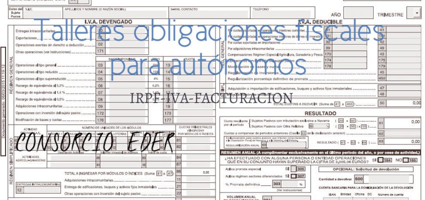 Formación personas emprendedoras: Talleres obligaciones fiscales