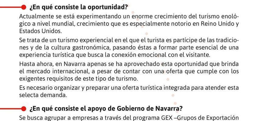 JORNADA SOBRE TURISMO ENOLÓGICO PARA EL MERCADO ANGLOSAJÓN