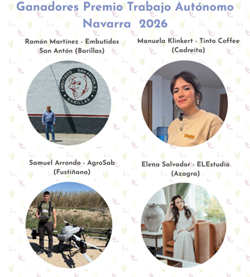 La Ribera celebra el talento emprendedor en los Premios al Trabajo Autónomo Navarra 2026