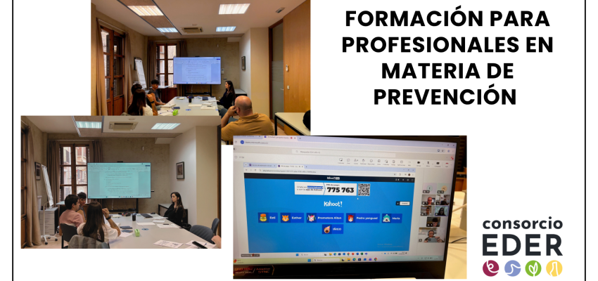 Consorcio EDER impulsa un taller de prevención replicable dirigido a profesionales que trabajan con adolescentes